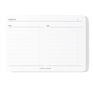 Cloth and Paper- PRIORITIES NOTEPAD NEW 10